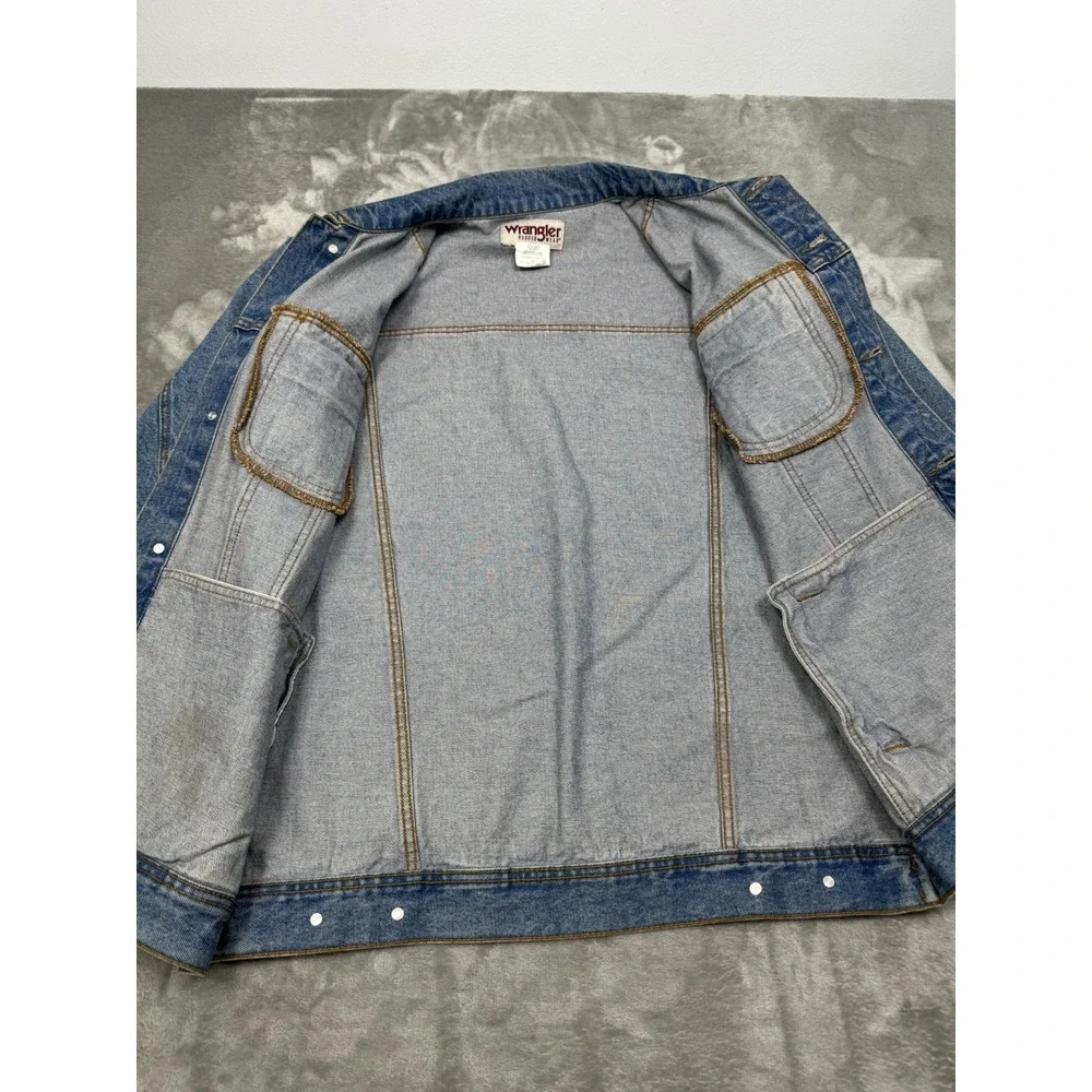 Vintage Wrangler Denim Jacket Mens Large Jean Button Trucker Western 90s Y2K